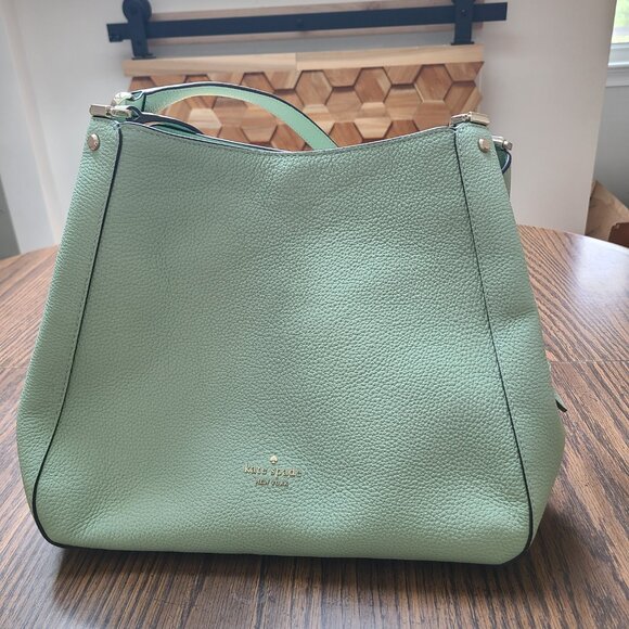 Kate Spade Leila Medium Triple Compartment Shoulder Bag in Beach Glass - Picture 3 of 10